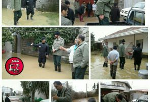 تصاویری از امداد رسانی نیروهای هلال احمر ، بسیج و سپاه ، و بخشداری ها به مناطق سیل زده شهرستان جویبار