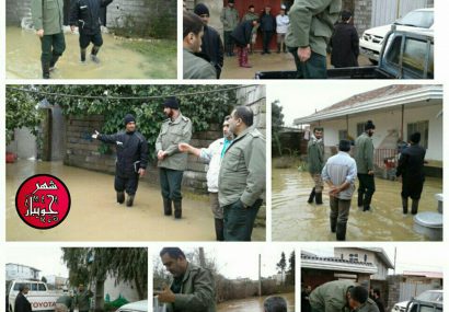 تصاویری از امداد رسانی نیروهای هلال احمر ، بسیج و سپاه ، و بخشداری ها به مناطق سیل زده شهرستان جویبار